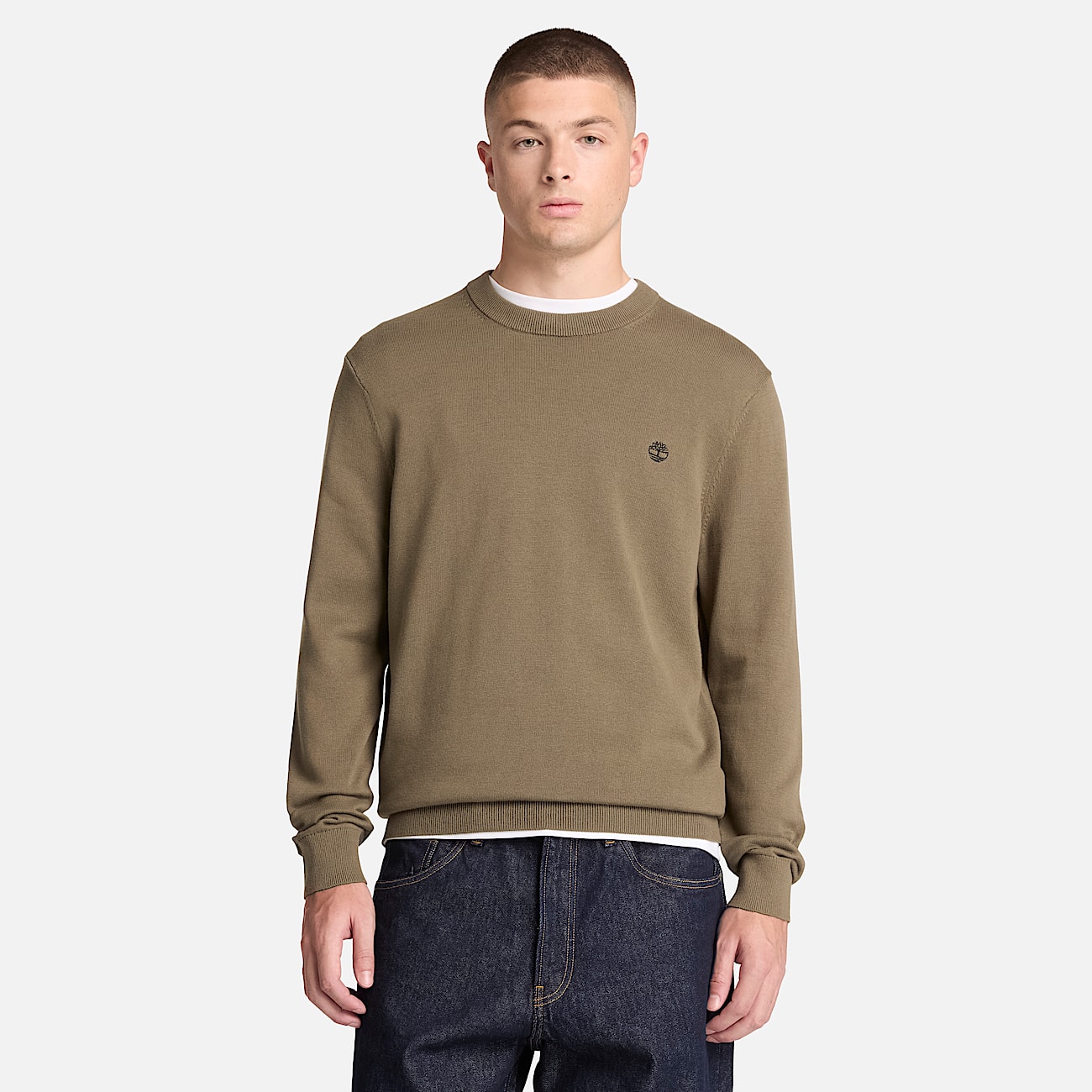 Williams River trje i bomuld med rund hals til mnd i mrkegrn TBL No Color ALT1