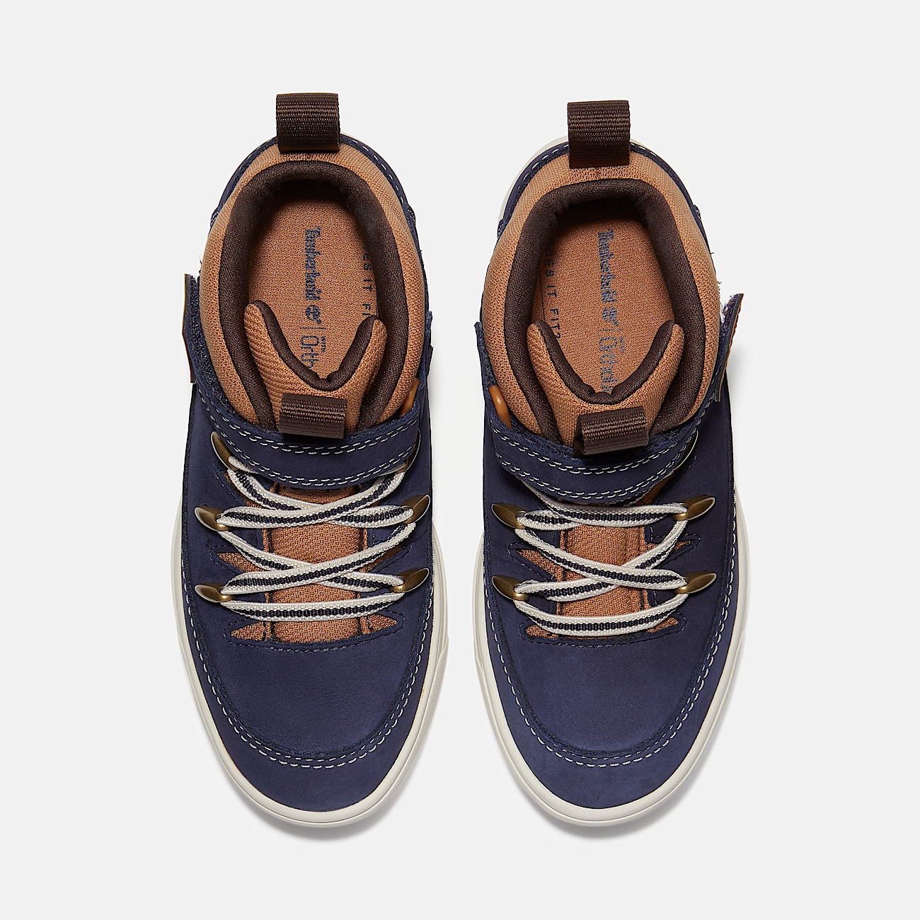 Lisbon Street Mid HookandLoop Trainer for Junior in Dark BlueBrown TBL Blue ALT2