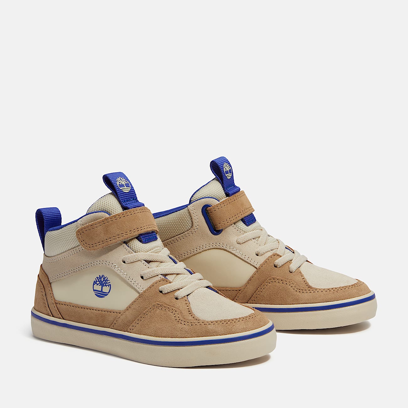 Stone Jump Mid HookandLoop Trainer for Junior in Beige TBL Beige ALT4