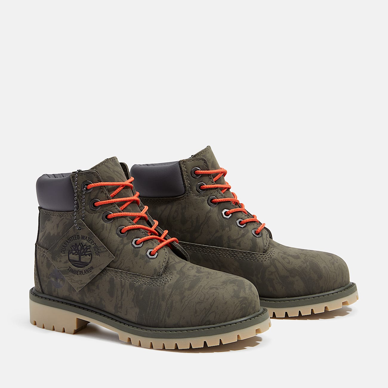 6Inch Boot impermable Premium Timberland pour junior en vert fonc TBL Verte ALT4