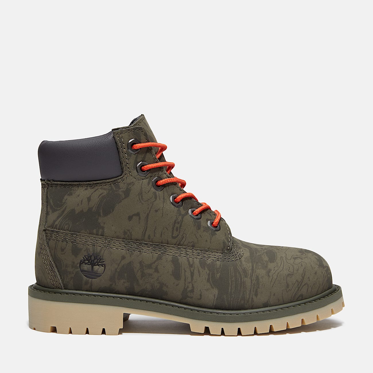 6Inch Boot impermable Premium Timberland pour junior en vert fonc TBL Verte HERO