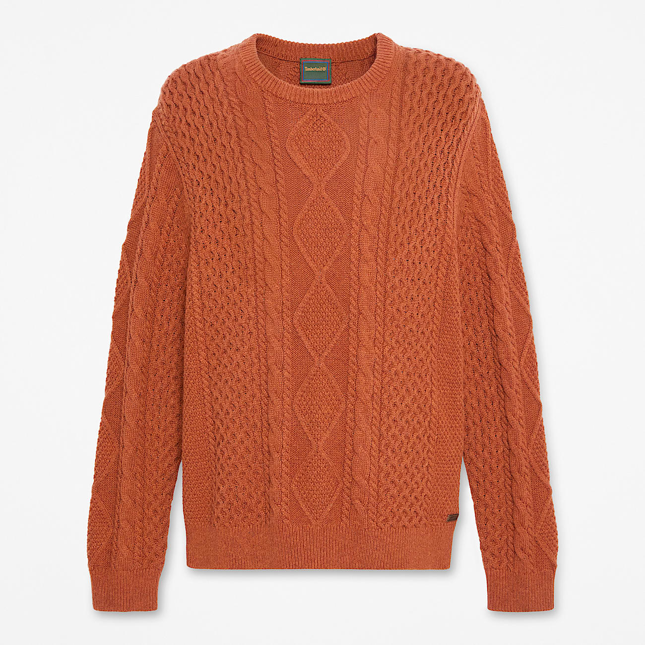 Phillips Brook Rundhalspullover mit Zopfmuster fr Herren in Braun TBL Braun HERO
