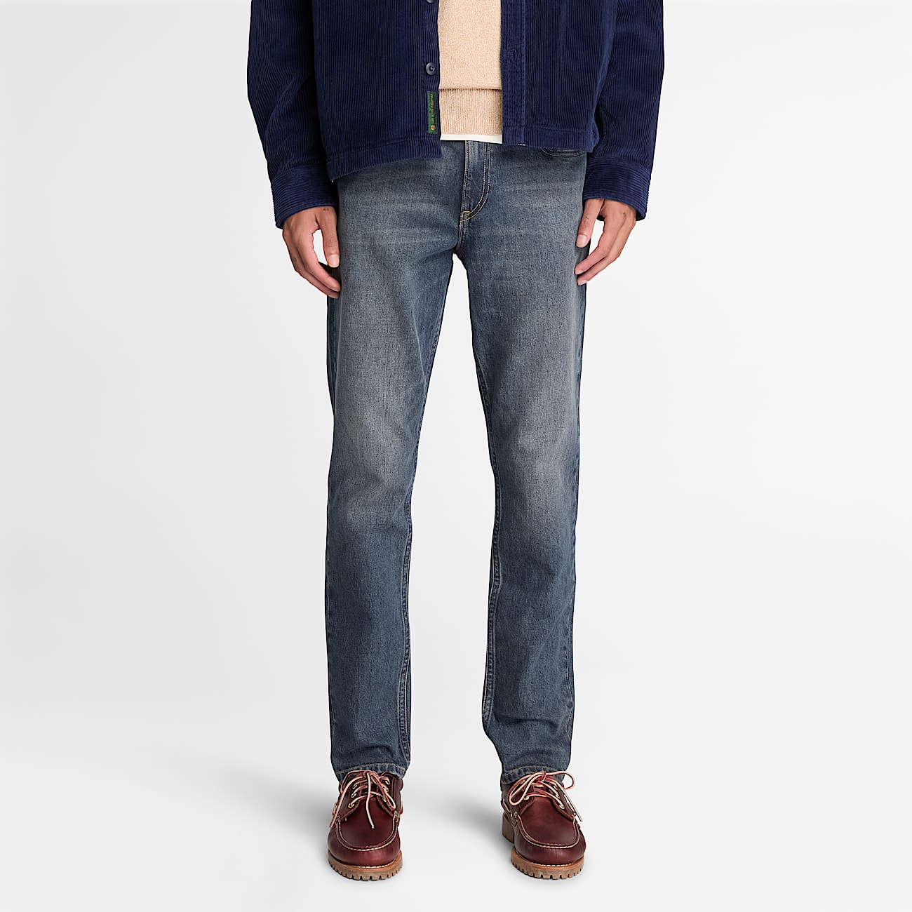 Jean slim pour homme en bleu fonc TBL bleu ALT1