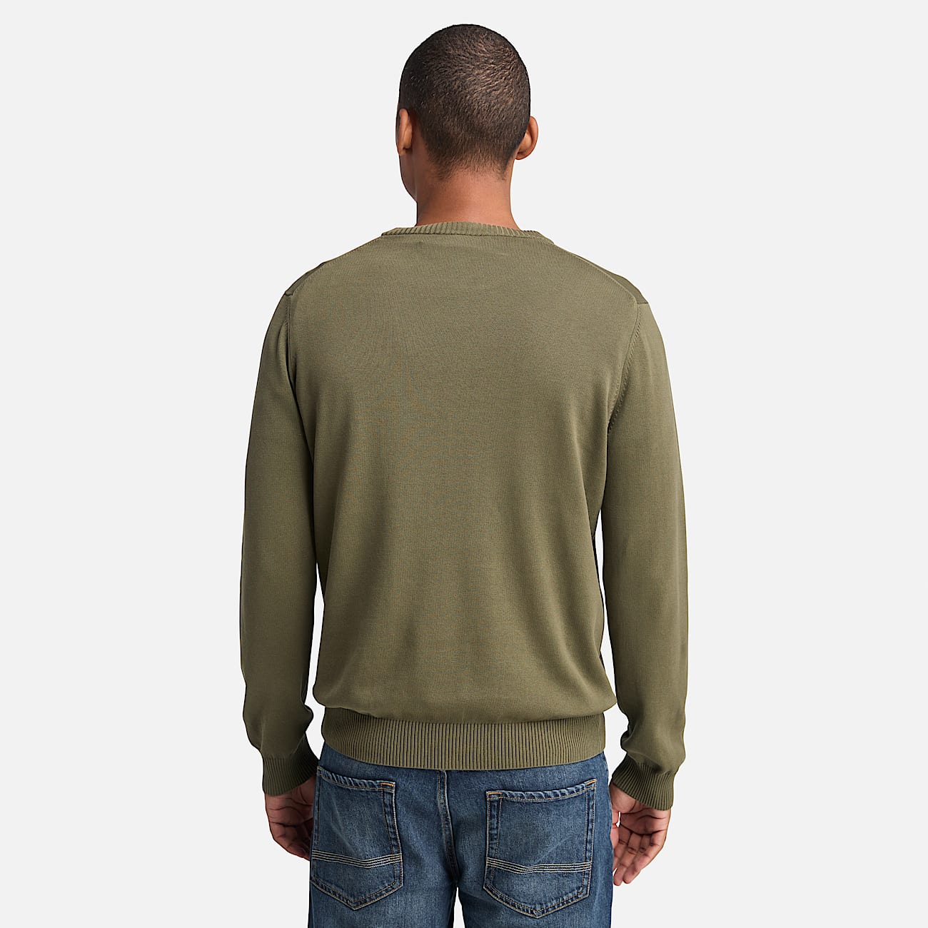 Merrymack River Garment Dyed Jumper for Men in Green TBL Grn ALT9