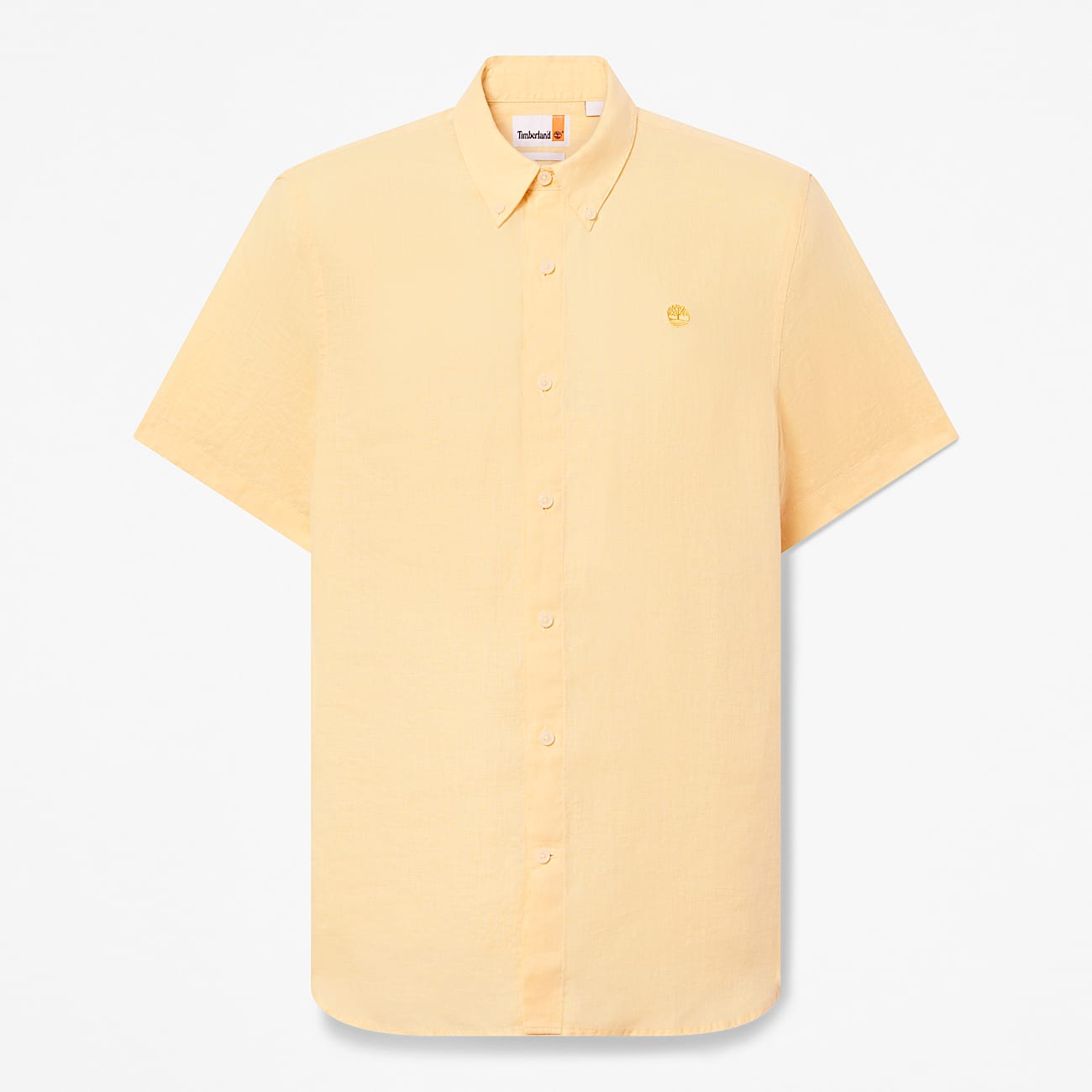 Mill Brook Linen ShortSleeve Shirt for Men in Yellow TBL Gul HERO