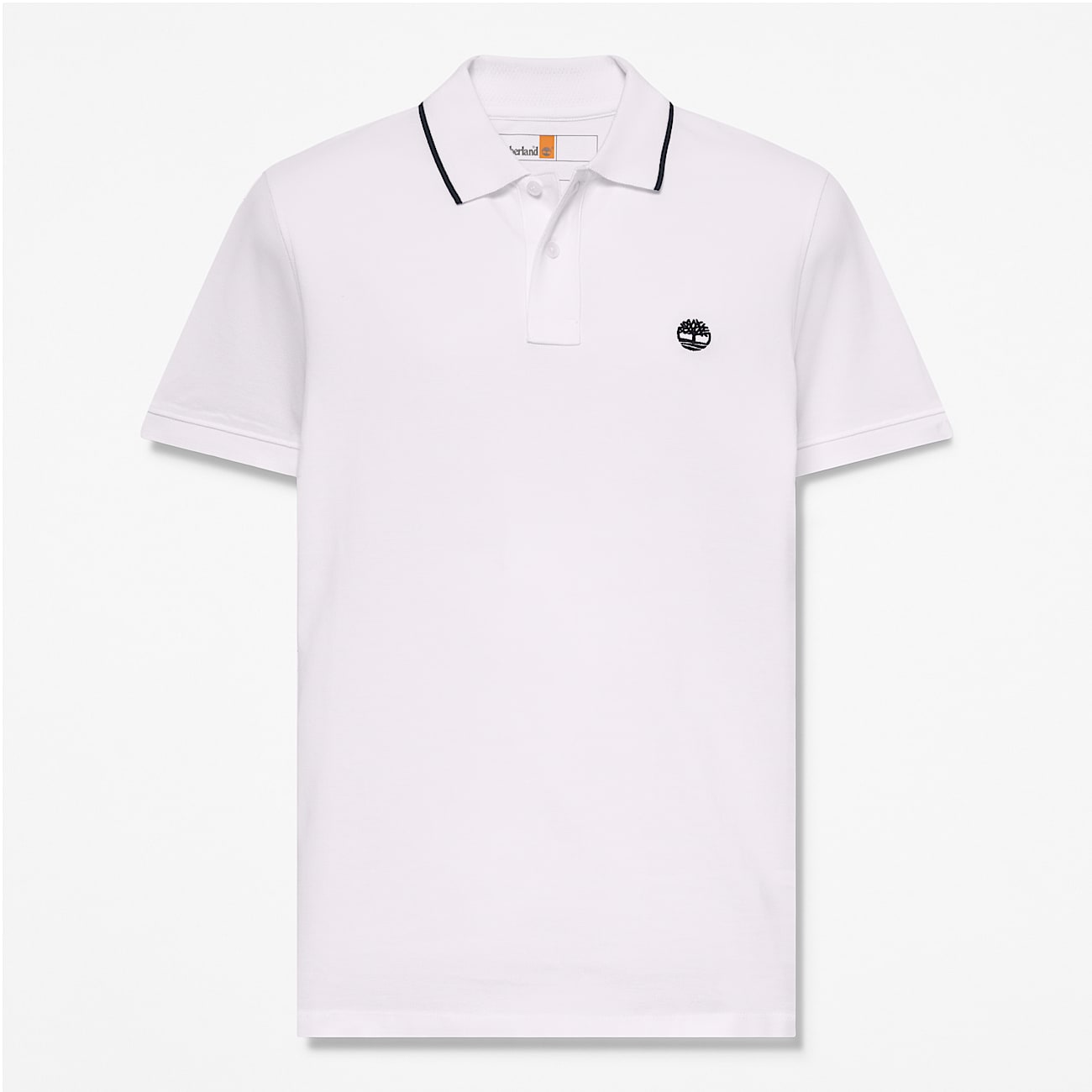 Polo a Maniche Corte con Colletto Stampato Millers River da Uomo in bianco TBL bianco HERO