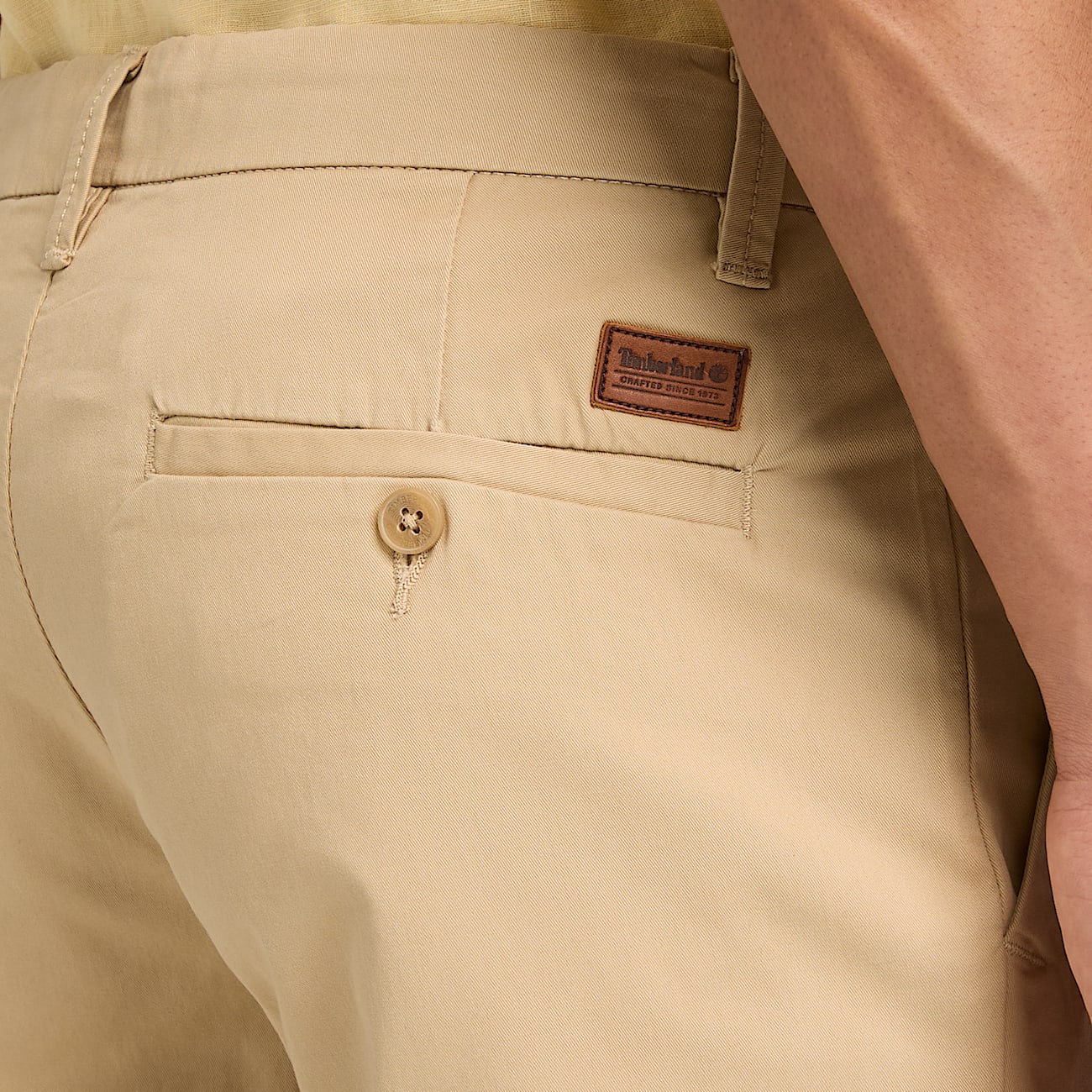 Claremont Twill Chino Slim Trouser for Men in Beige TBL Beige ALT3