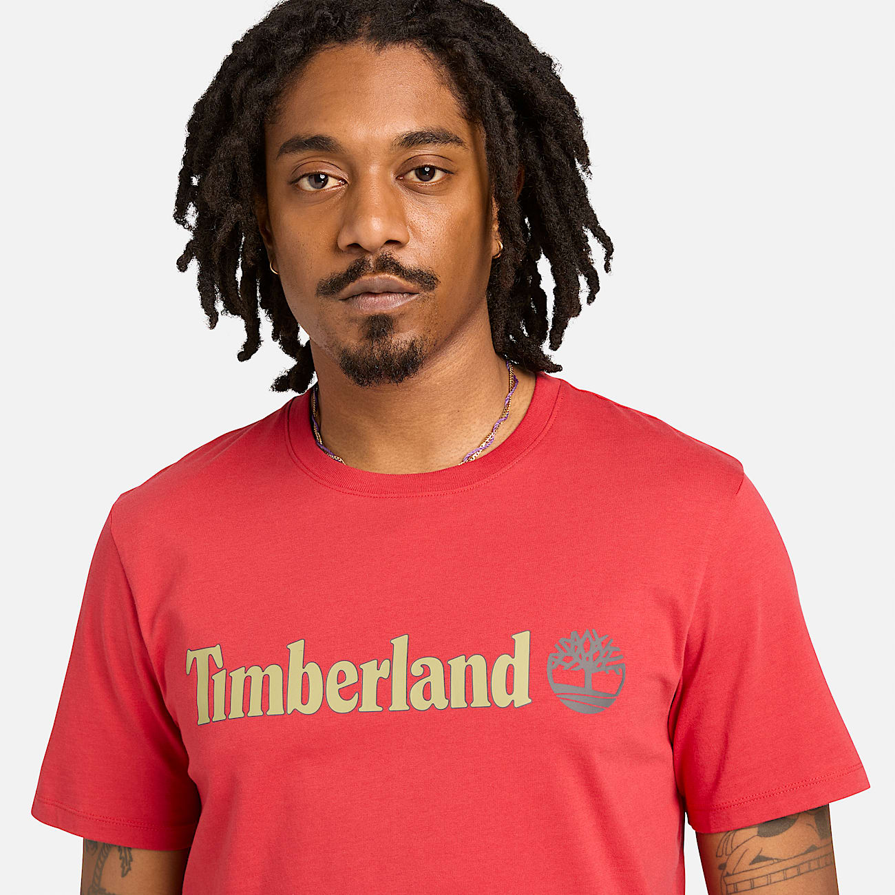 Tshirt a Maniche Corte con Logo Lineare Kennebec River da Uomo in rosso TBL rosso ALT3