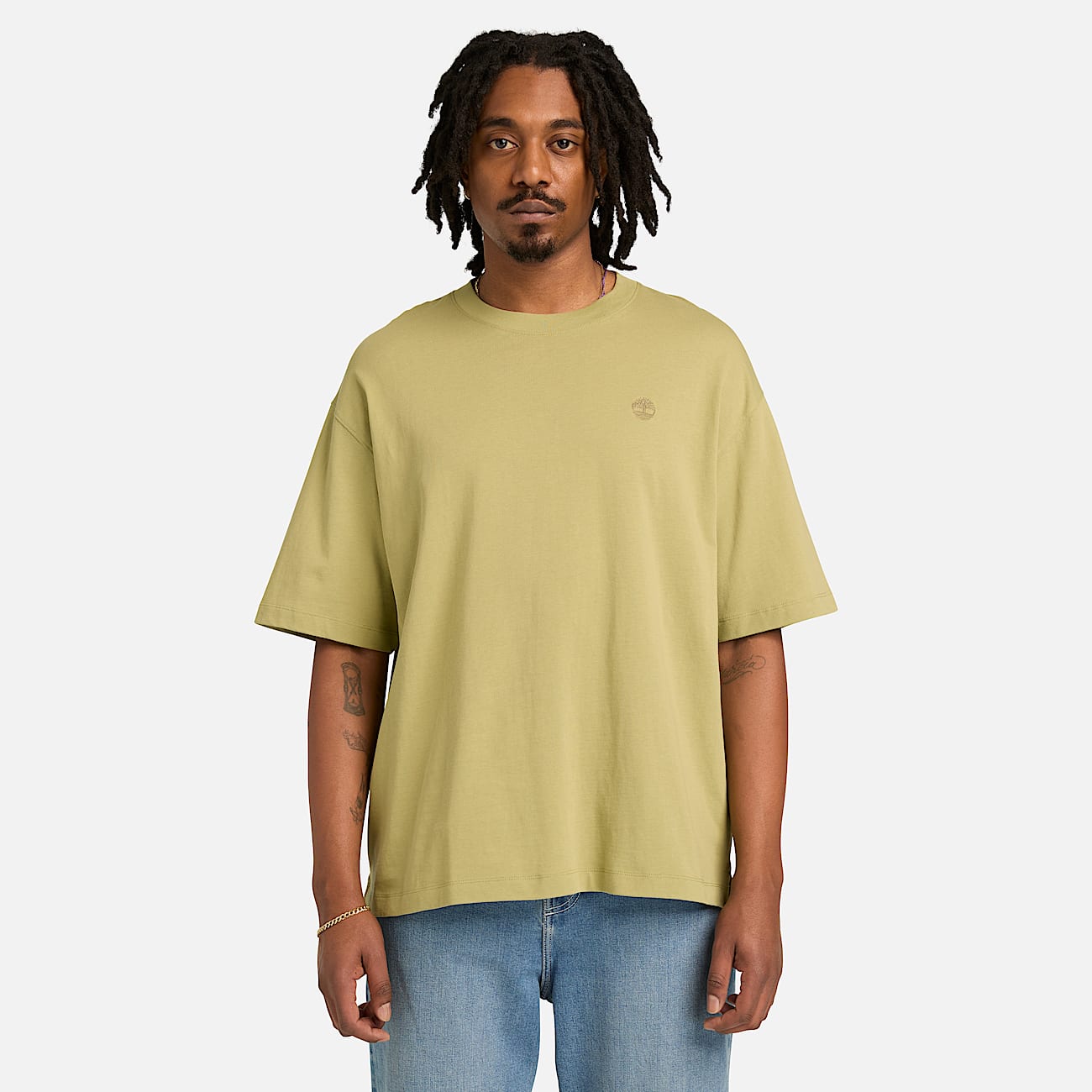 Tshirt a Maniche Corte Dunstan River da Uomo in verde TBL verde ALT1