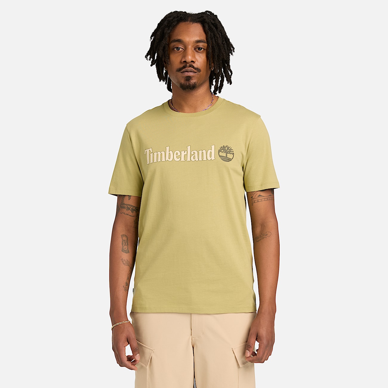 Tshirt a Maniche Corte con Logo Lineare Kennebec River da Uomo in verde TBL verde ALT1