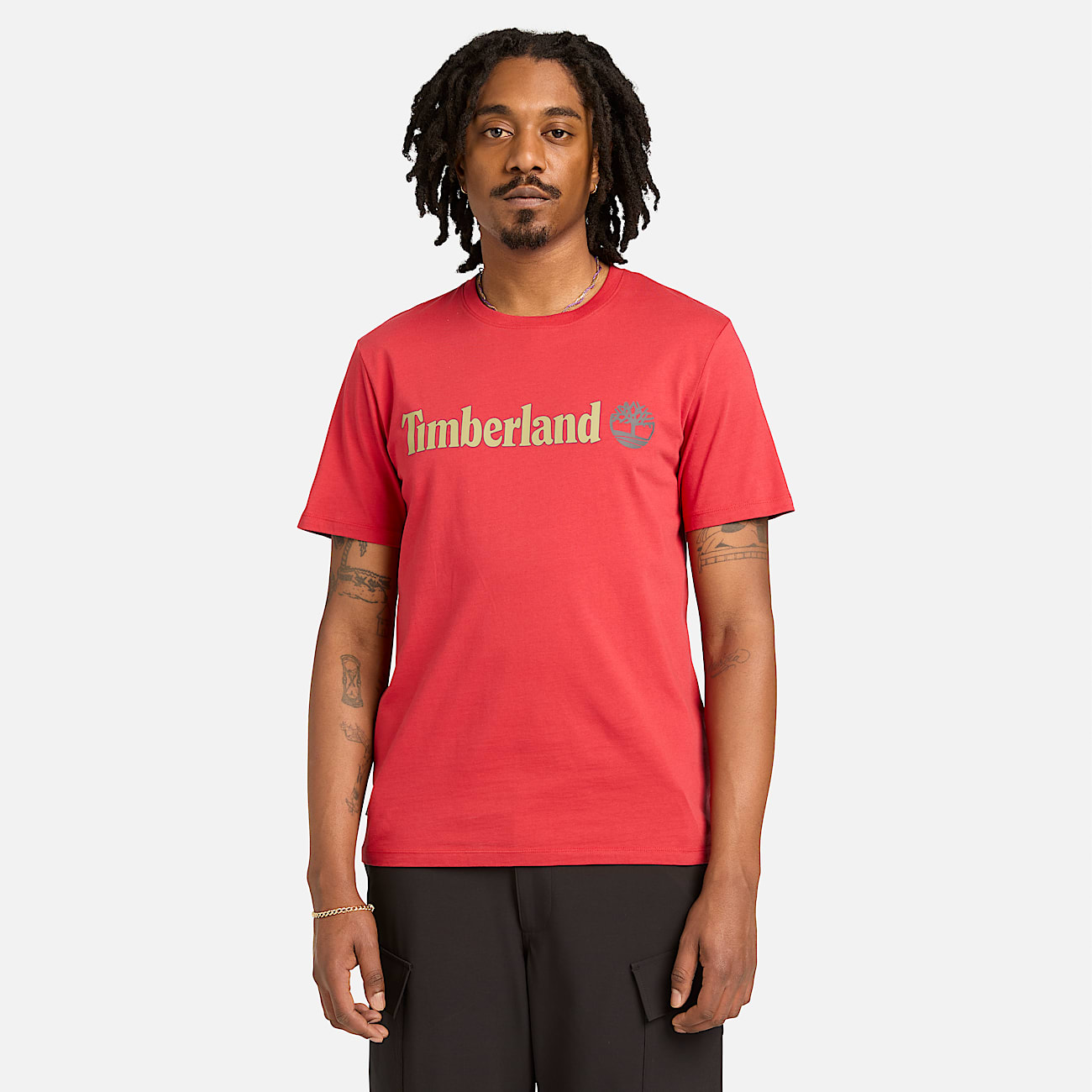 Tshirt a Maniche Corte con Logo Lineare Kennebec River da Uomo in rosso TBL rosso ALT1
