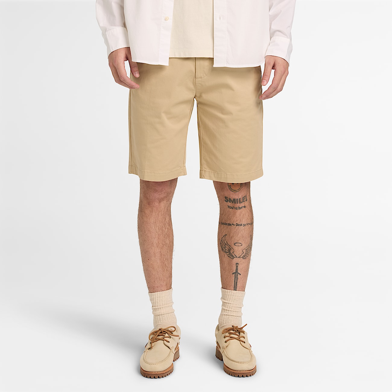 Claremont Twill Chino Shorts fr herr i Beige TBL Beige ALT1