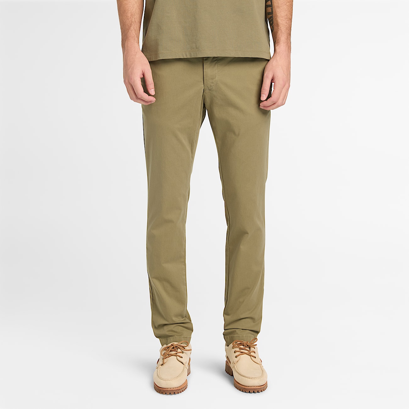 Claremont Twill Chino Slim Trouser for Men in Brown TBL Brun ALT1