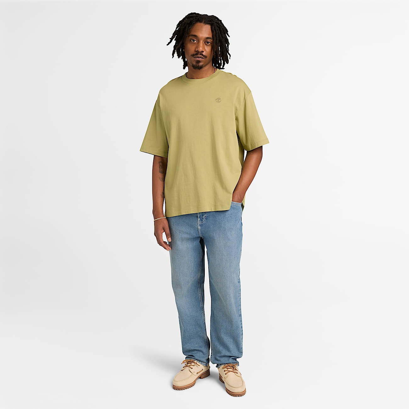 Tshirt a Maniche Corte Dunstan River da Uomo in verde TBL verde ALT2