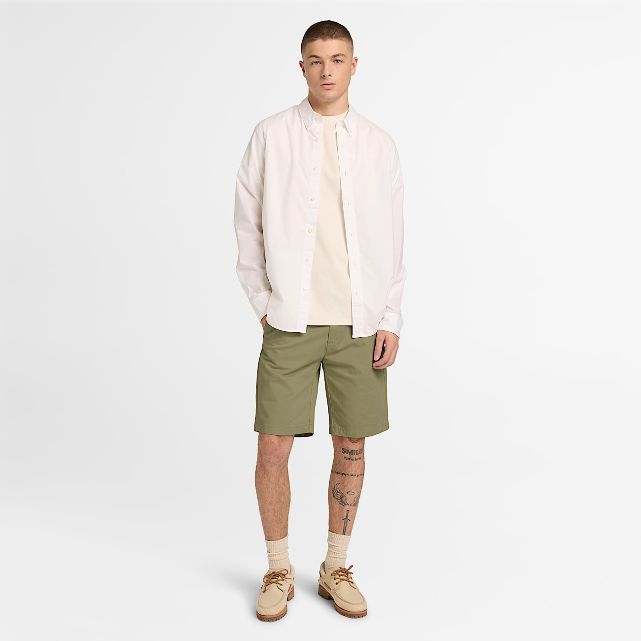 Claremont Twill Chino Short for Men in Brown TBL Brun ALT2