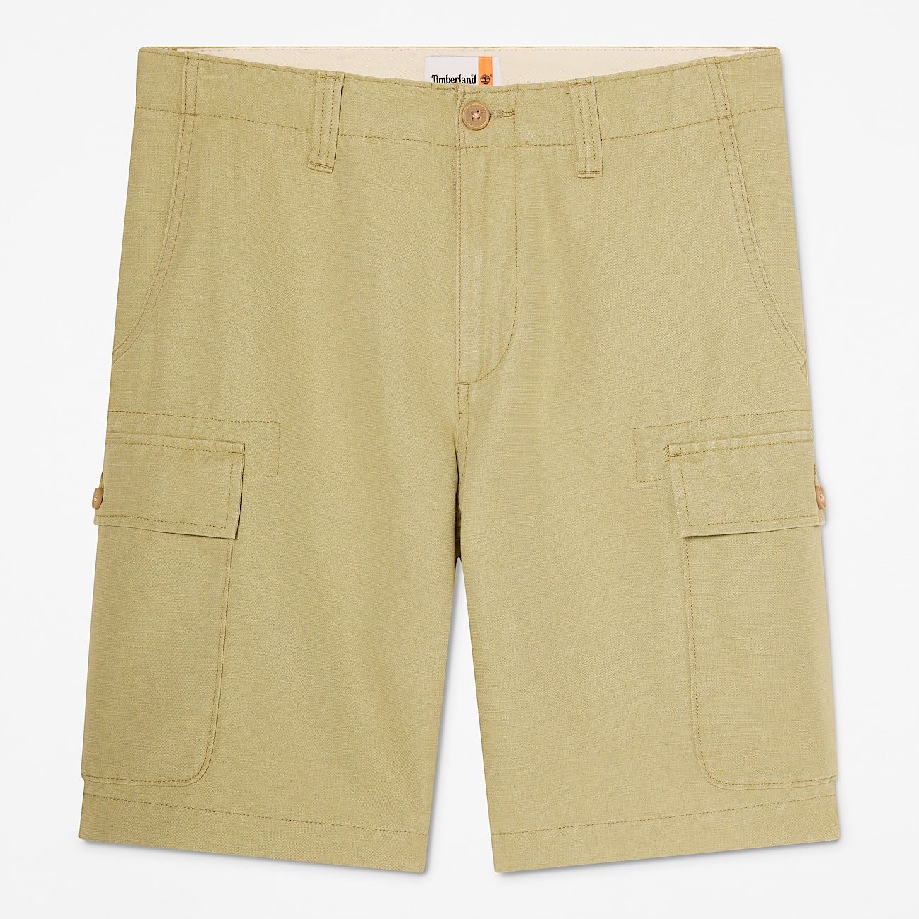 Brookline CottonLinen Cargo Short for Men in Green TBL Grn HERO