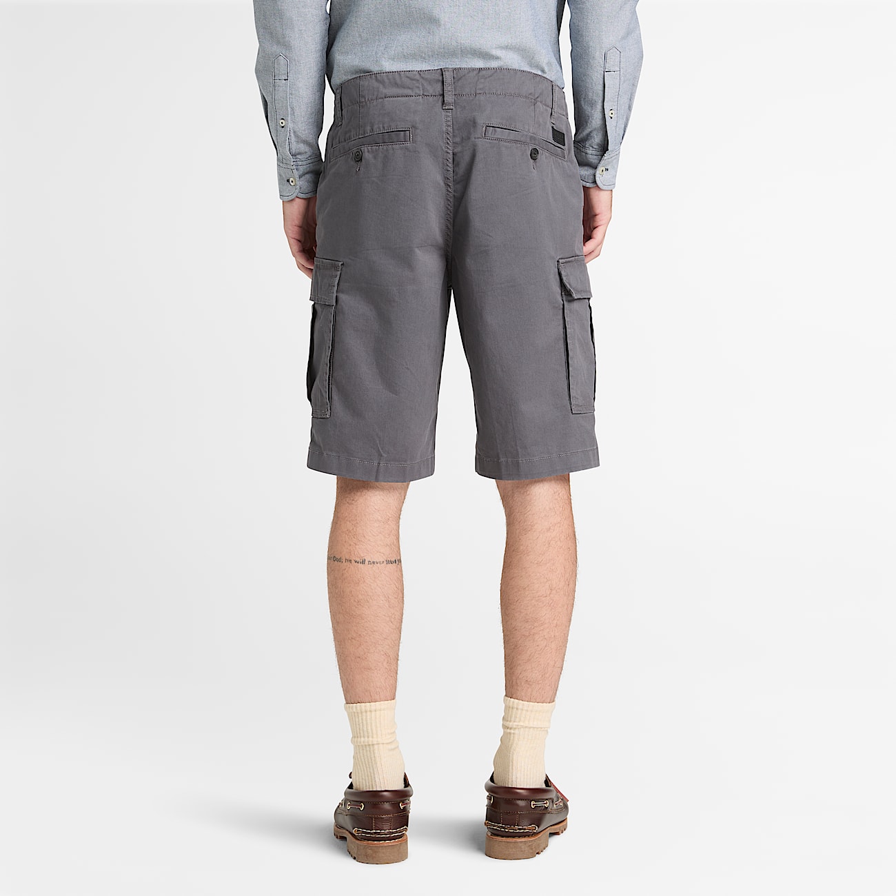 Brookline Twill Cargo Short for Men in Grey TBL Gr ALT8