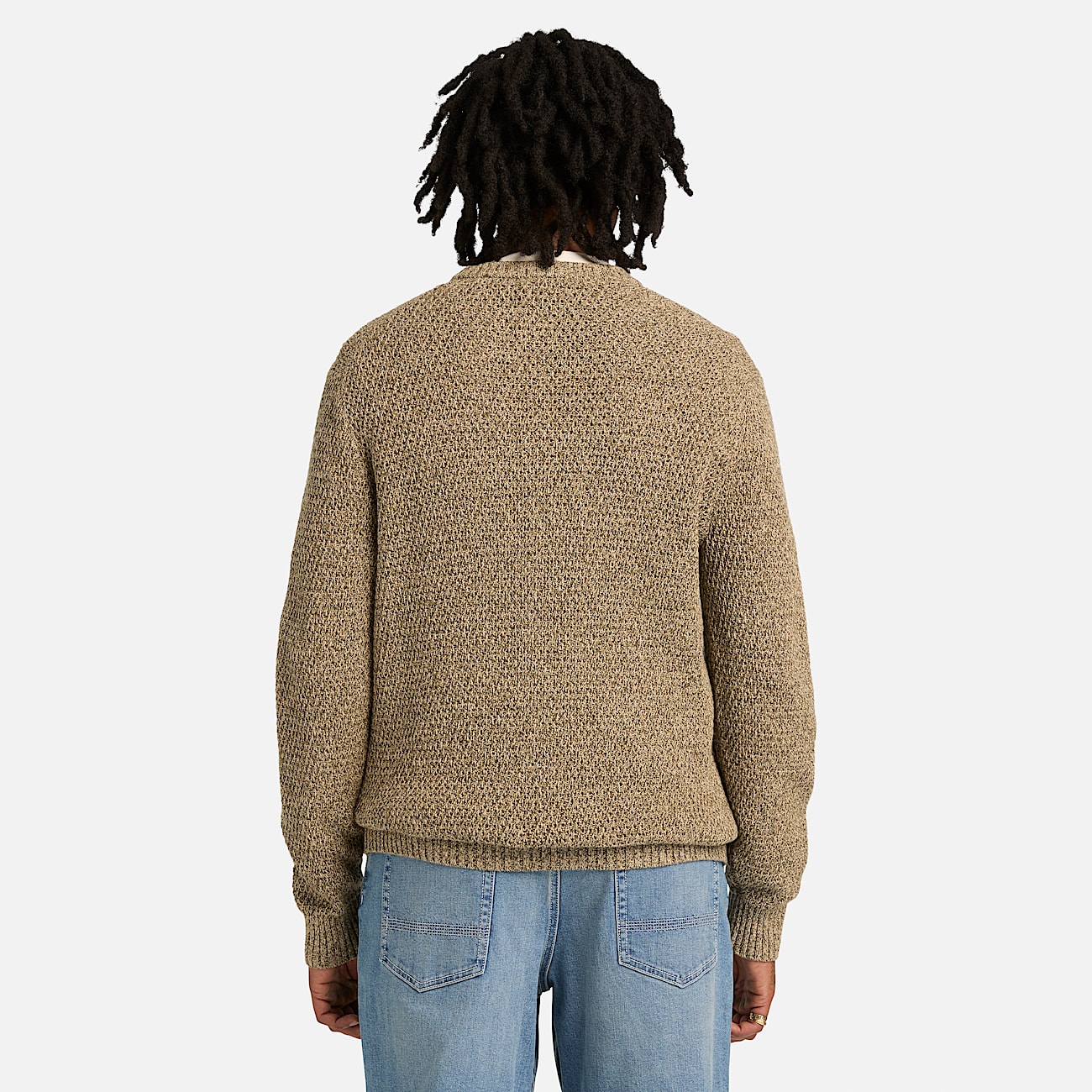 Cotton Textured Jumper for Men in Green TBL Grn ALT8