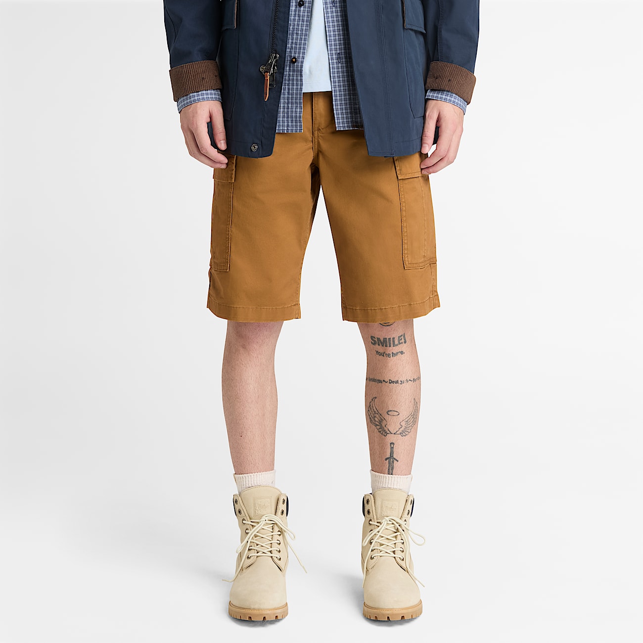 Brookline Twill Cargo Short for Men in Brown TBL Brun ALT1