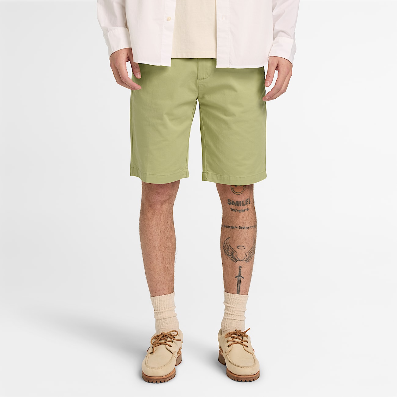 Claremont Twill Chino Short for Men in Green TBL Grn ALT1