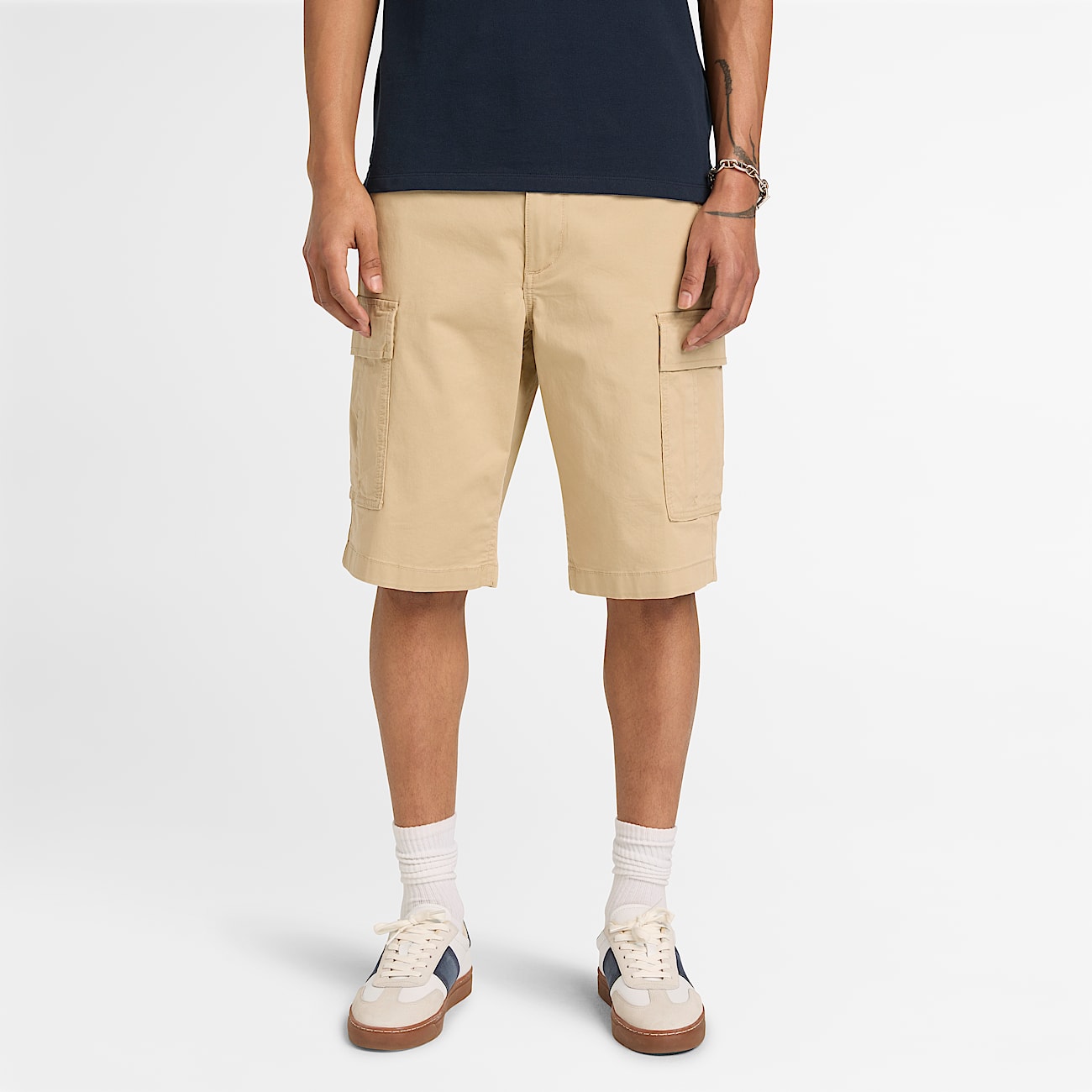 Brookline Twill Cargo Short for Men in Beige TBL Beige ALT1