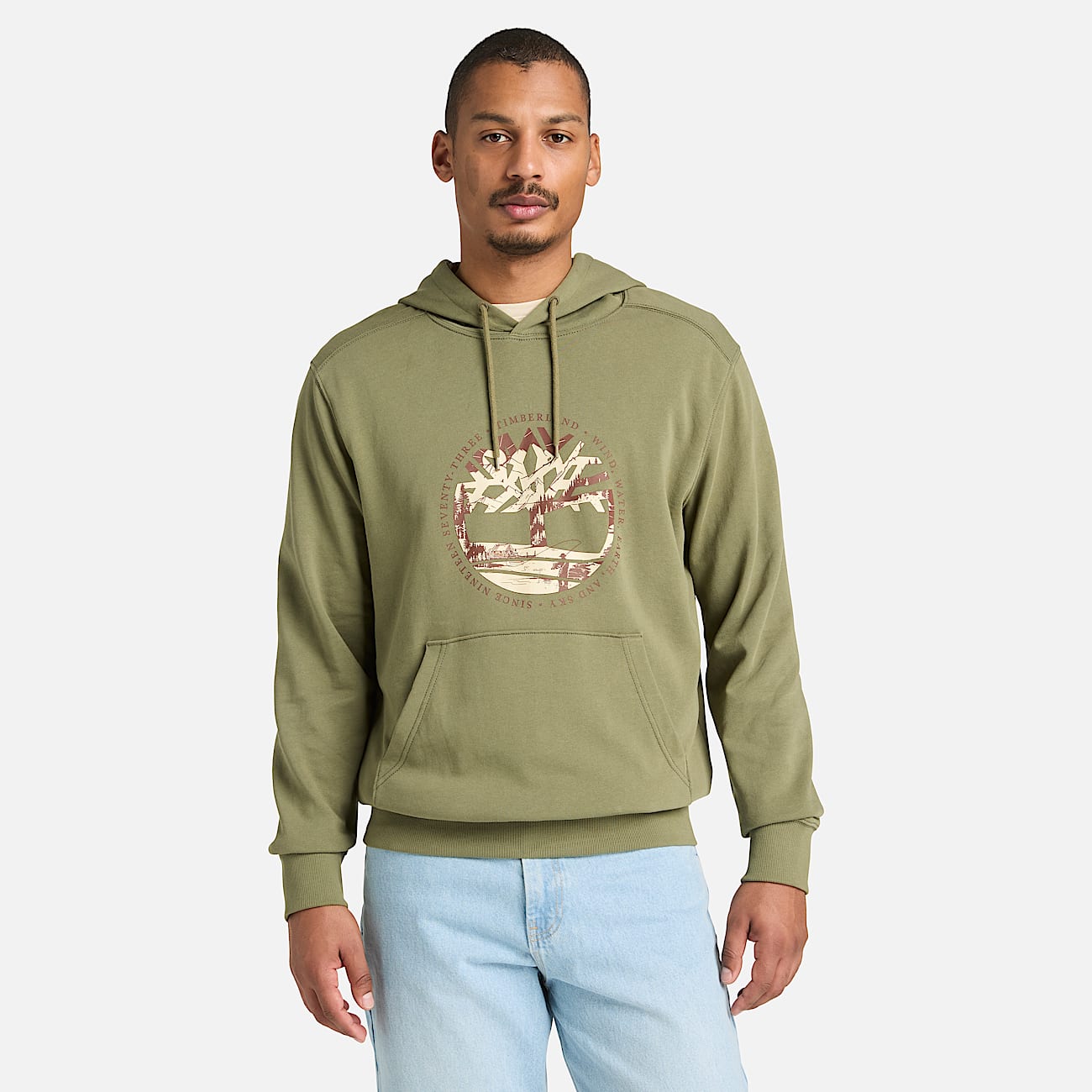 Lake House Graphic Hoodie for Men in Brown TBL Brun ALT1
