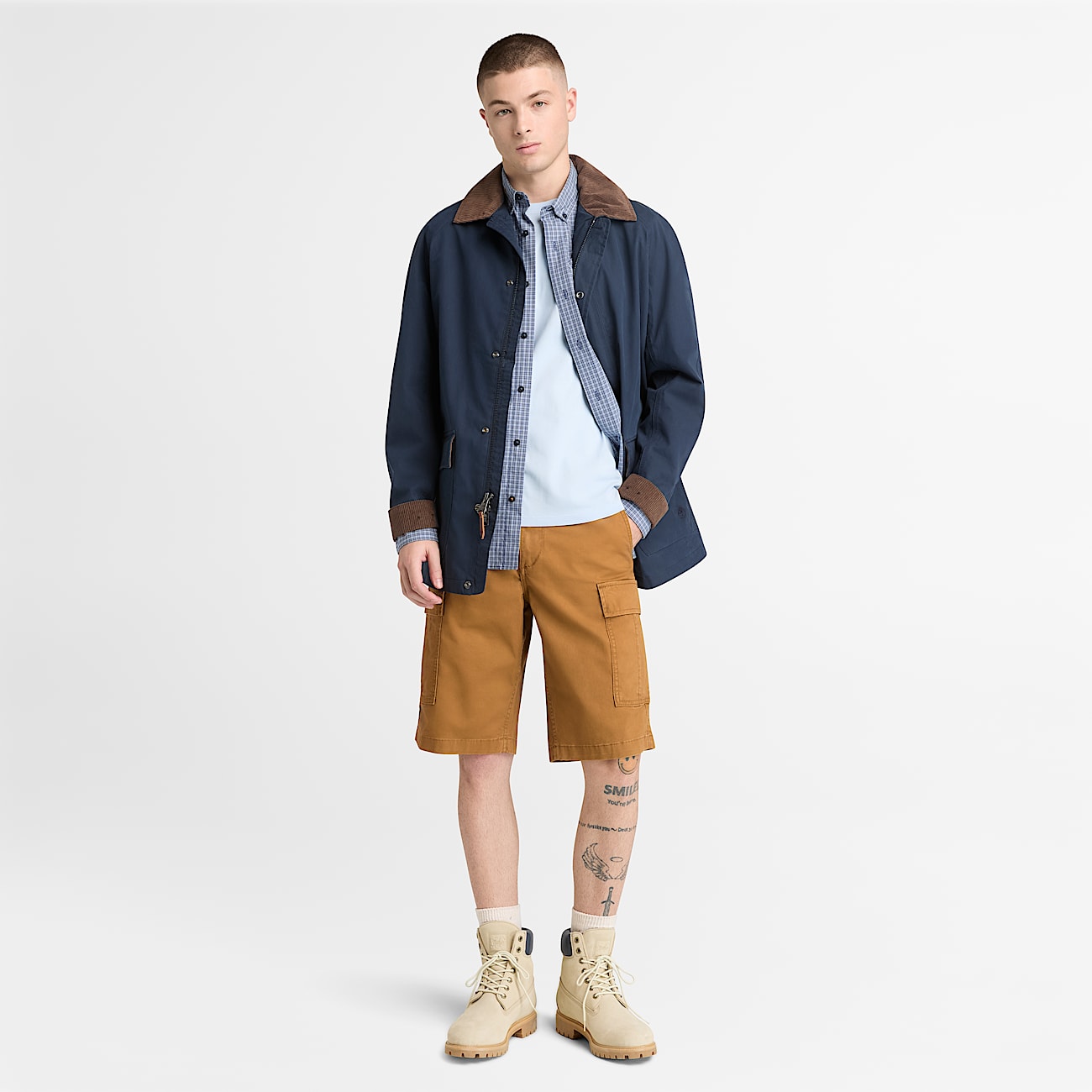 Brookline Twill Cargo Short for Men in Brown TBL Brun ALT2