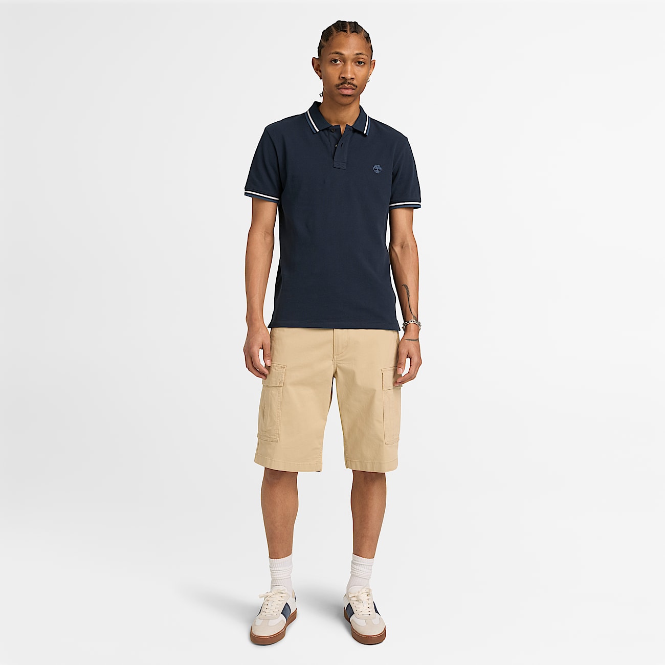 Brookline Twill Cargo Short for Men in Beige TBL Beige ALT2