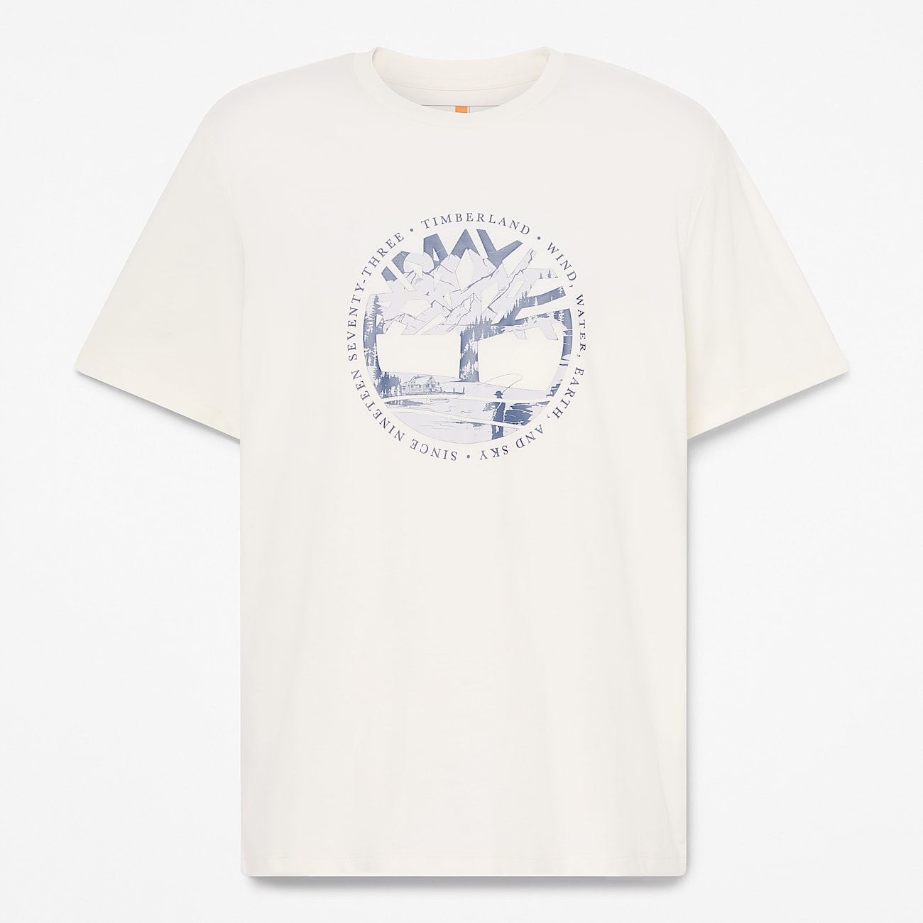 Tshirt con Grafica Lake House e Logo ad Albero da Uomo in bianco TBL bianco HERO