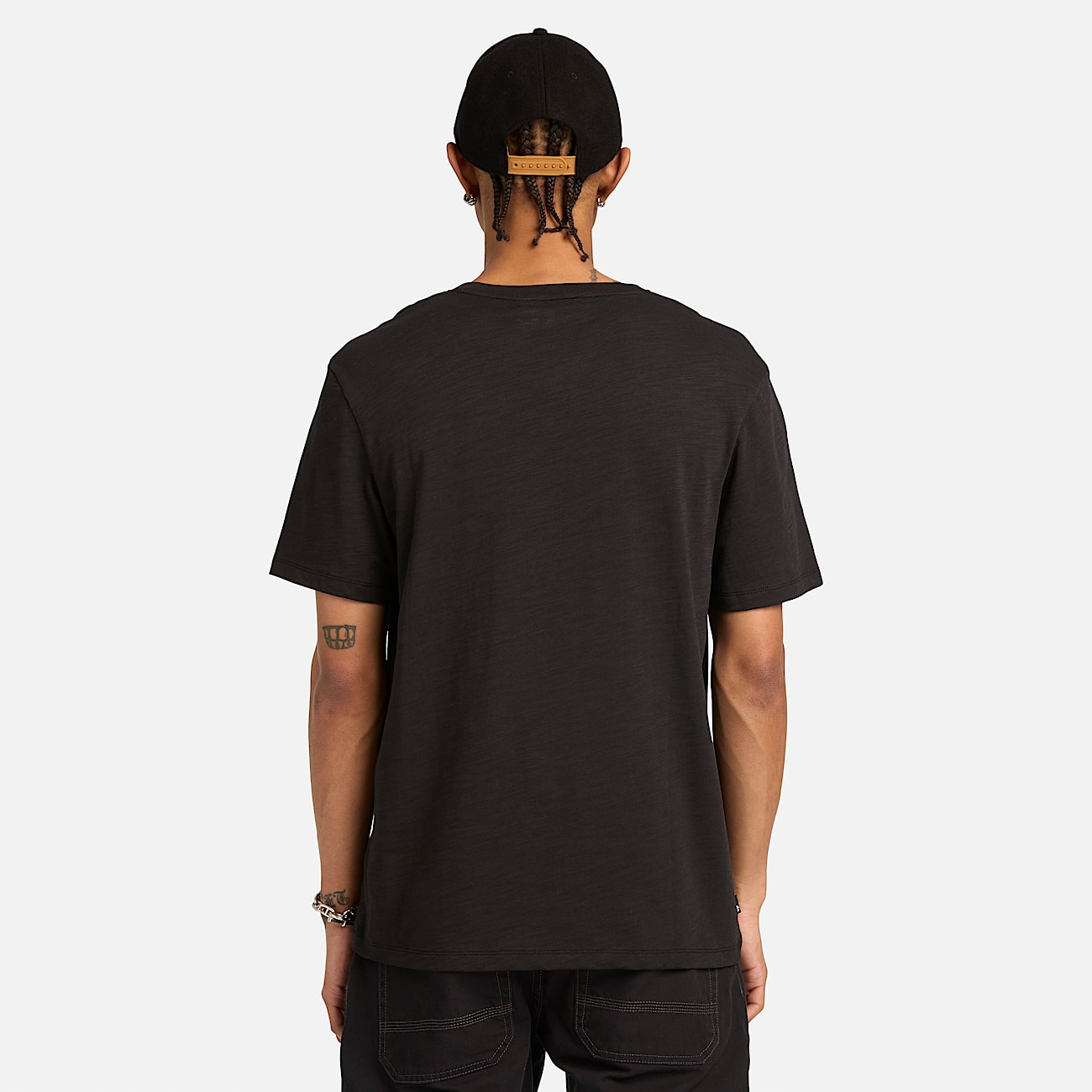 Tshirt a Maniche Corte con Grafica Stilizzata da Uomo in nero TBL nero ALT8