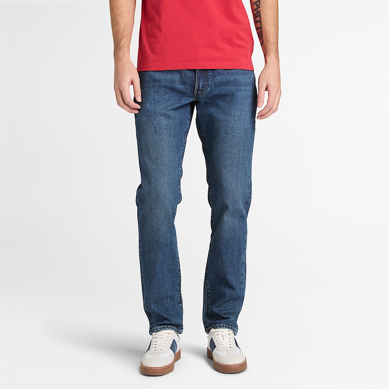 Schmale StretchJeans fr Herren in Blau TBL Blau ALT1