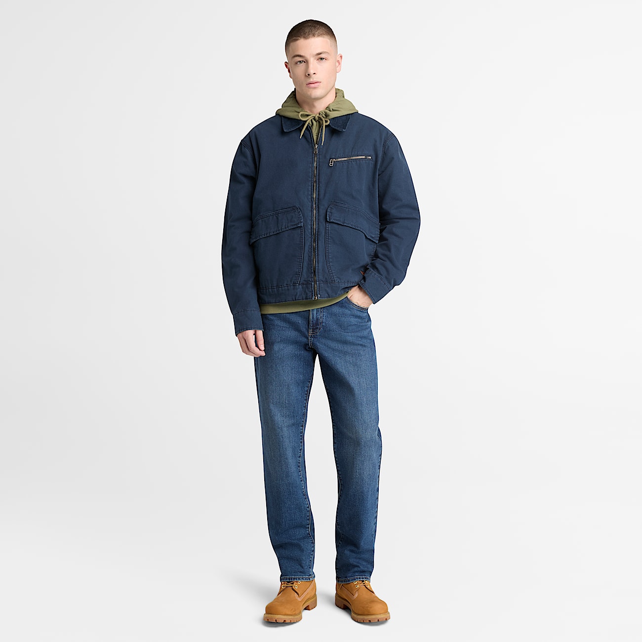 Gerade StretchJeans fr Herren in Blau TBL Blau ALT2