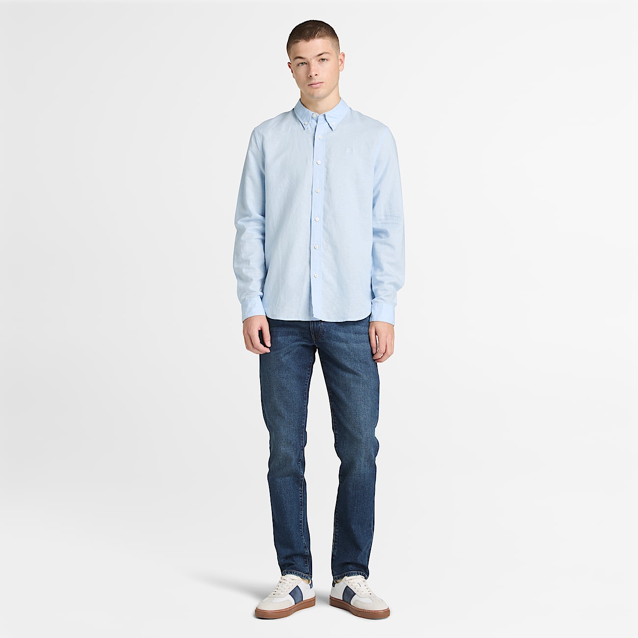 Gerade StretchJeans fr Herren in Blau TBL Blau ALT2