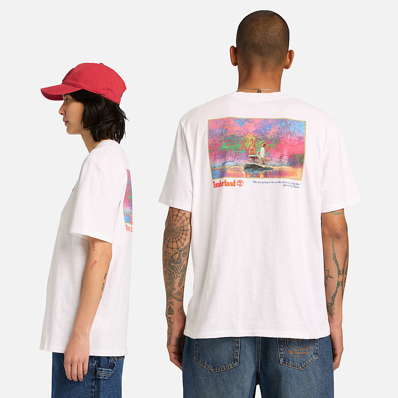 Tshirt con Grafica Foto Pesci in bianco TBL bianco ALT2