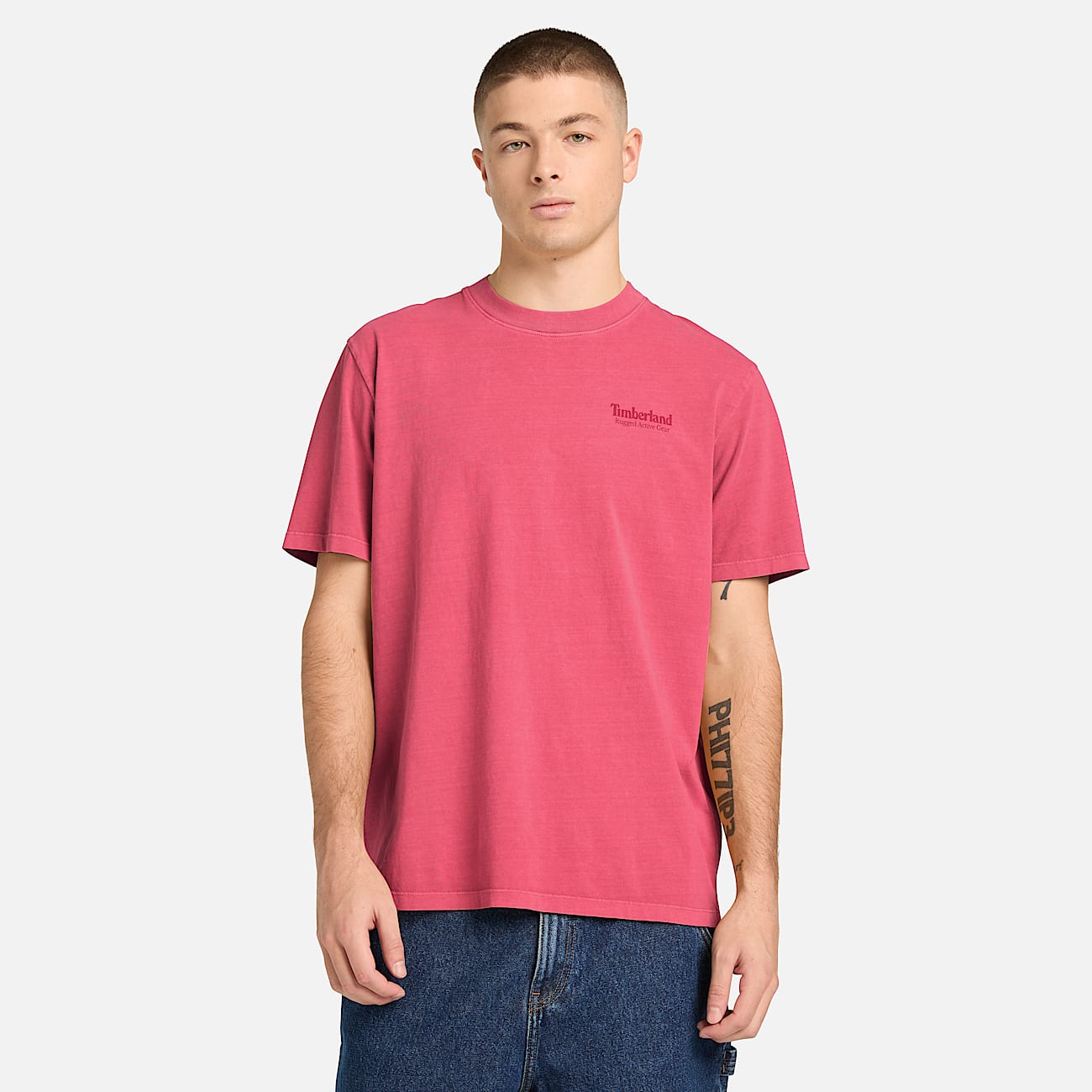 Tshirt con Grafica Rugged Active Gear da Uomo in rosso TBL rosso ALT1