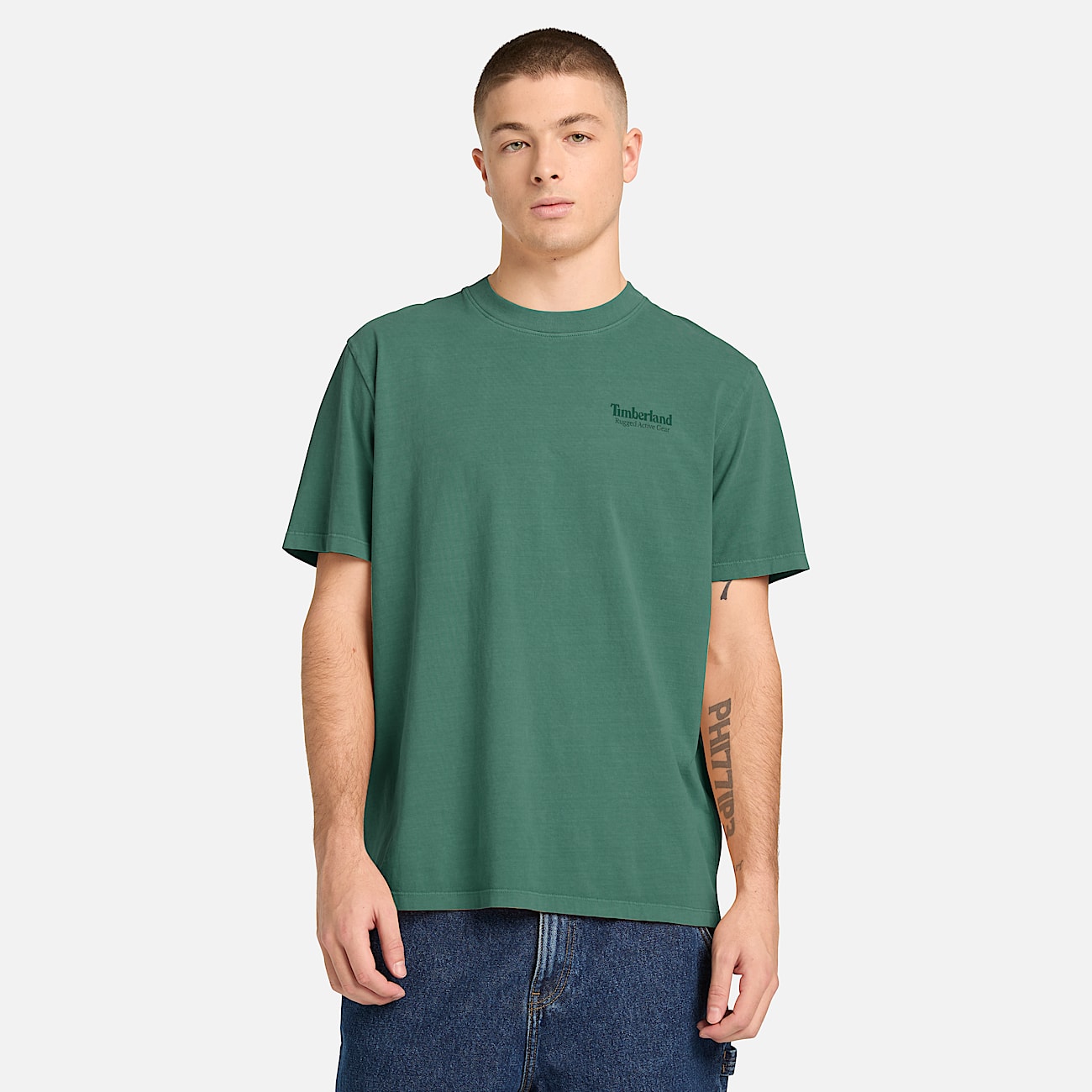 Tshirt con Grafica Rugged Active Gear da Uomo in verde TBL verde ALT1