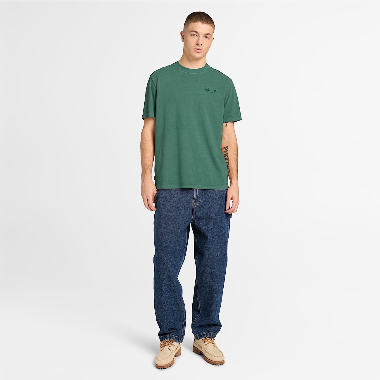 Tshirt con Grafica Rugged Active Gear da Uomo in verde TBL verde ALT2