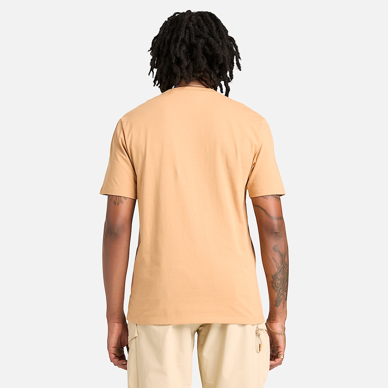 Tshirt a Maniche Corte con Logo Grafico Acqua da Uomo in beige TBL beige ALT8