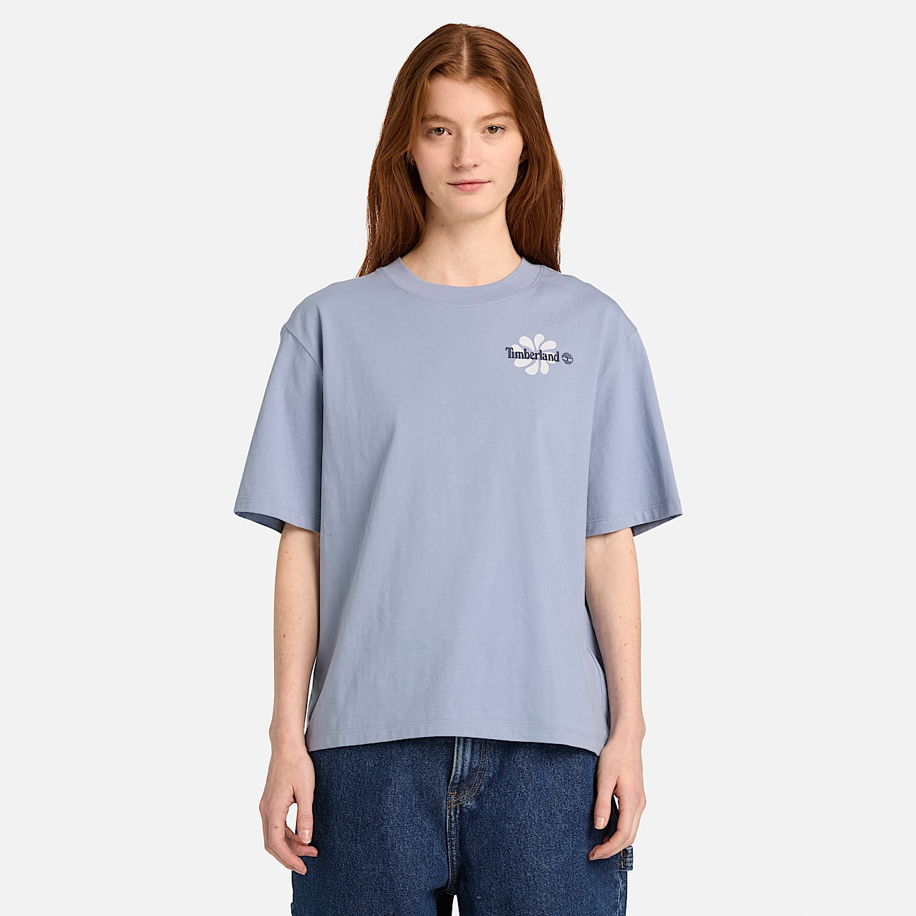 Tshirt a Maniche Corte con Grafica da Donna in blu TBL blu ALT1