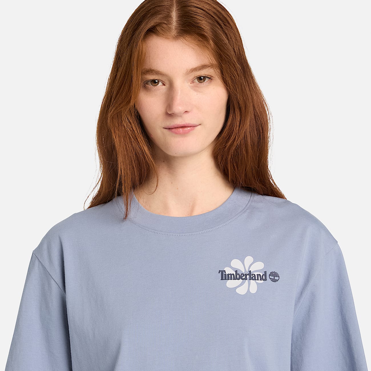 Tshirt a Maniche Corte con Grafica da Donna in blu TBL blu ALT3