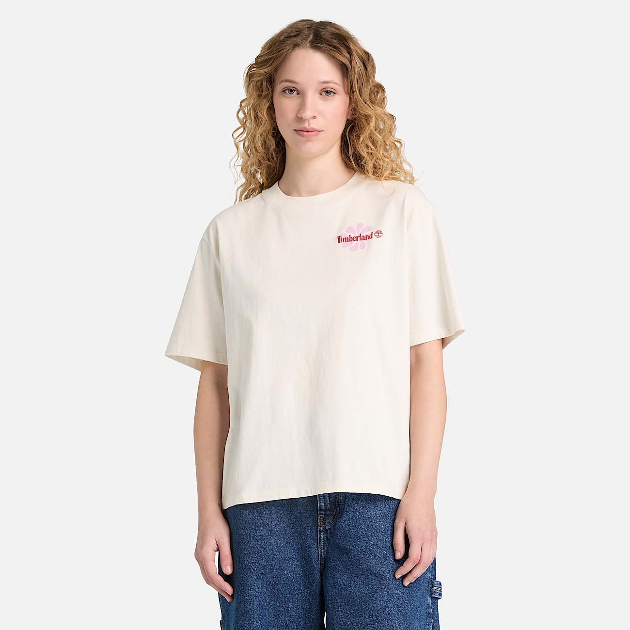 Tshirt a Maniche Corte con Grafica da Donna in bianco TBL bianco ALT1