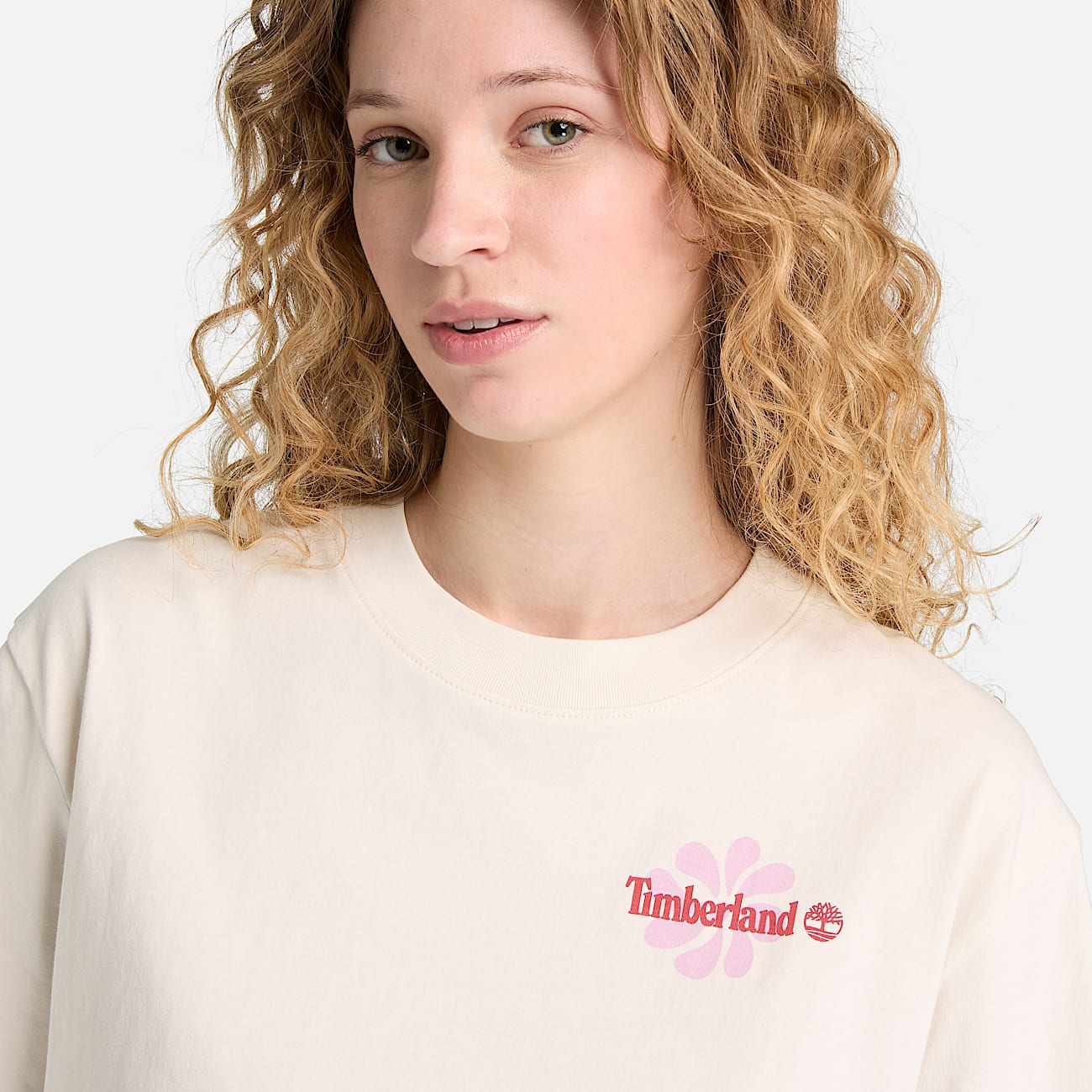 Tshirt a Maniche Corte con Grafica da Donna in bianco TBL bianco ALT3