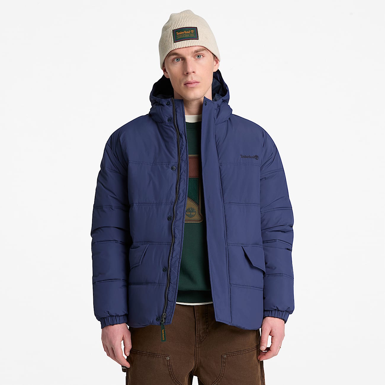 Wasserabweisende Steppjacke fr Herren in Dunkelblau TBL Blau ALT1