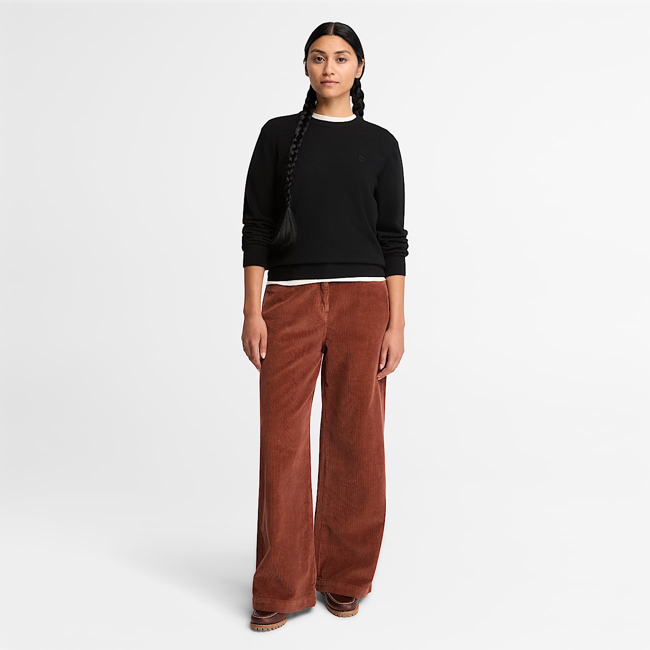 Merino Crew Jumper for Women in Black TBL Black ALT2
