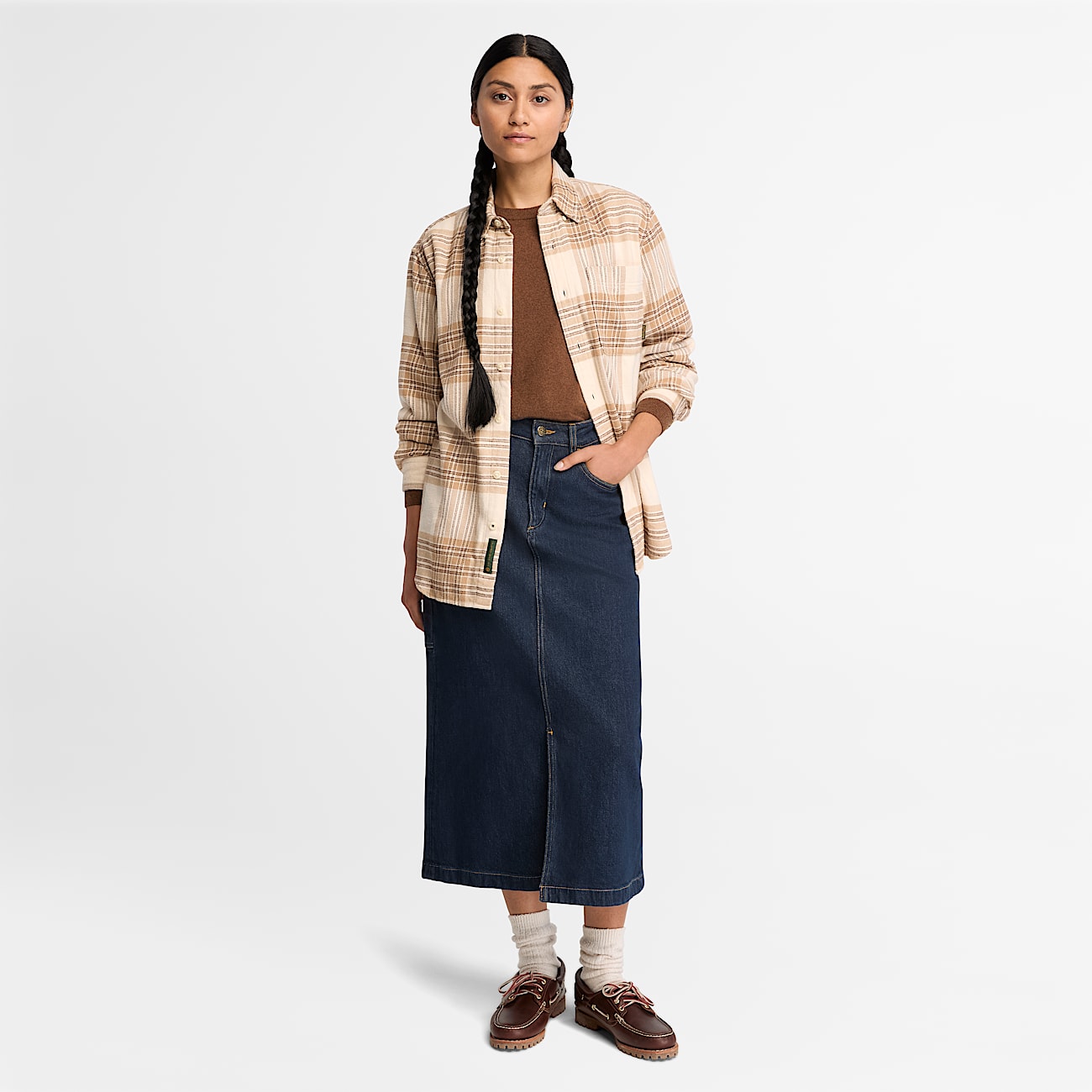 Merino Crew Jumper for Women in Dark Brown TBL Brown ALT2