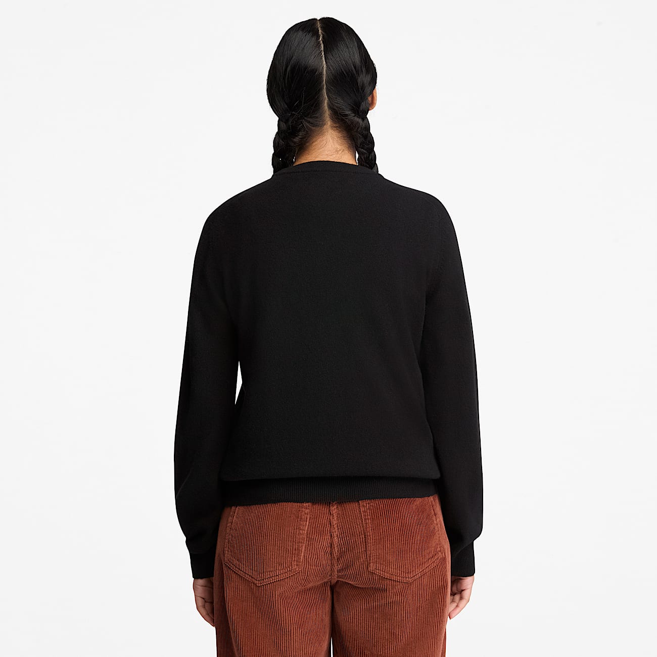 Merino Crew Jumper for Women in Black TBL Black ALT8