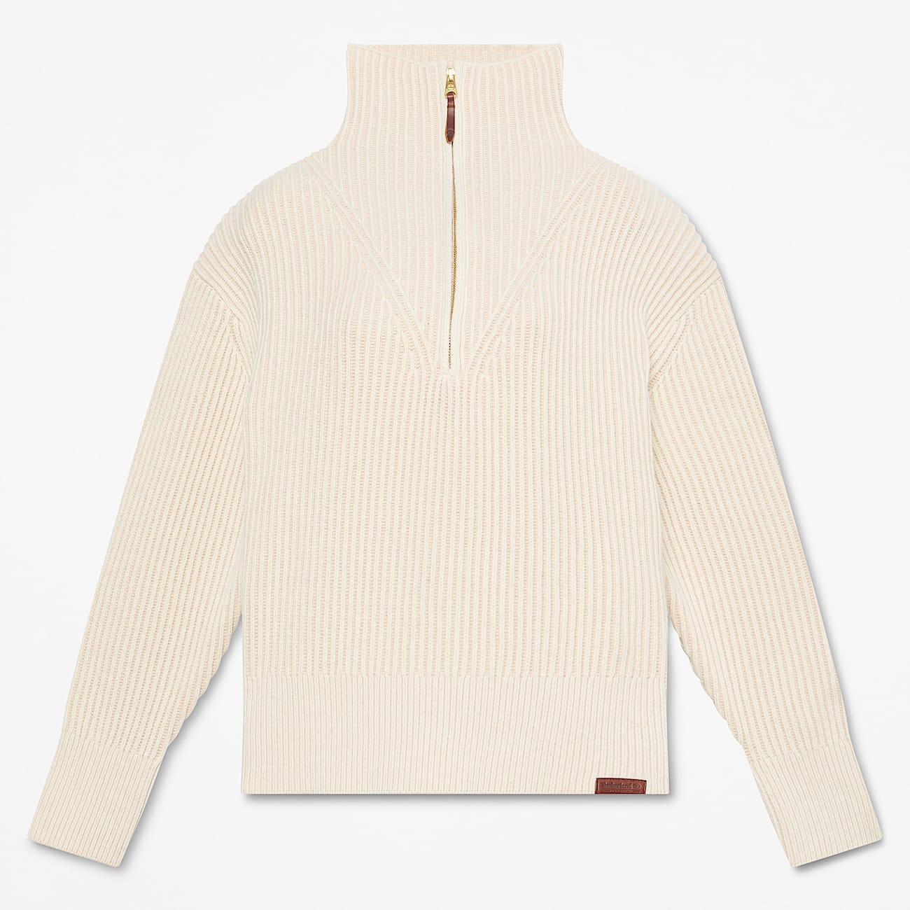Chunky QuarterZip Jumper for Women in Beige TBL Beige HERO