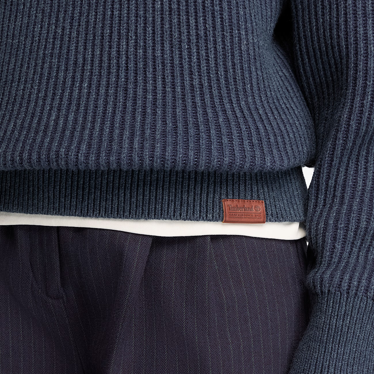 Chunky QuarterZip Jumper for Women in Blue TBL Blue ALT3