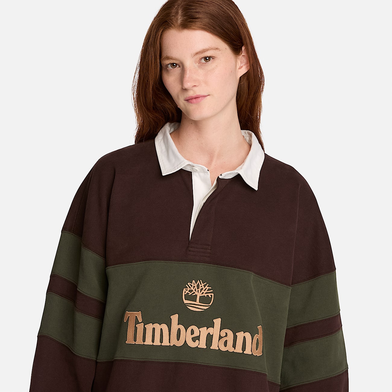 Timberland Tokyo Design Collective Rugby Polo in Dark Brown TBL Brown ALT4