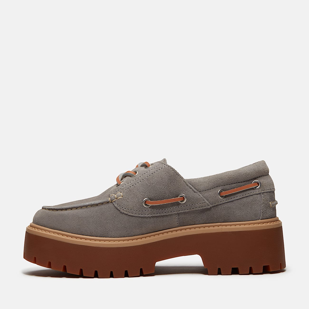 Chaussure bateau compense Stone Street pour femme en gris TBL gris ALT7